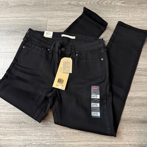 Levi's Denim - NWT Levi’s 711 Skinny Sculpt Black Jeans Women Size 8 Short